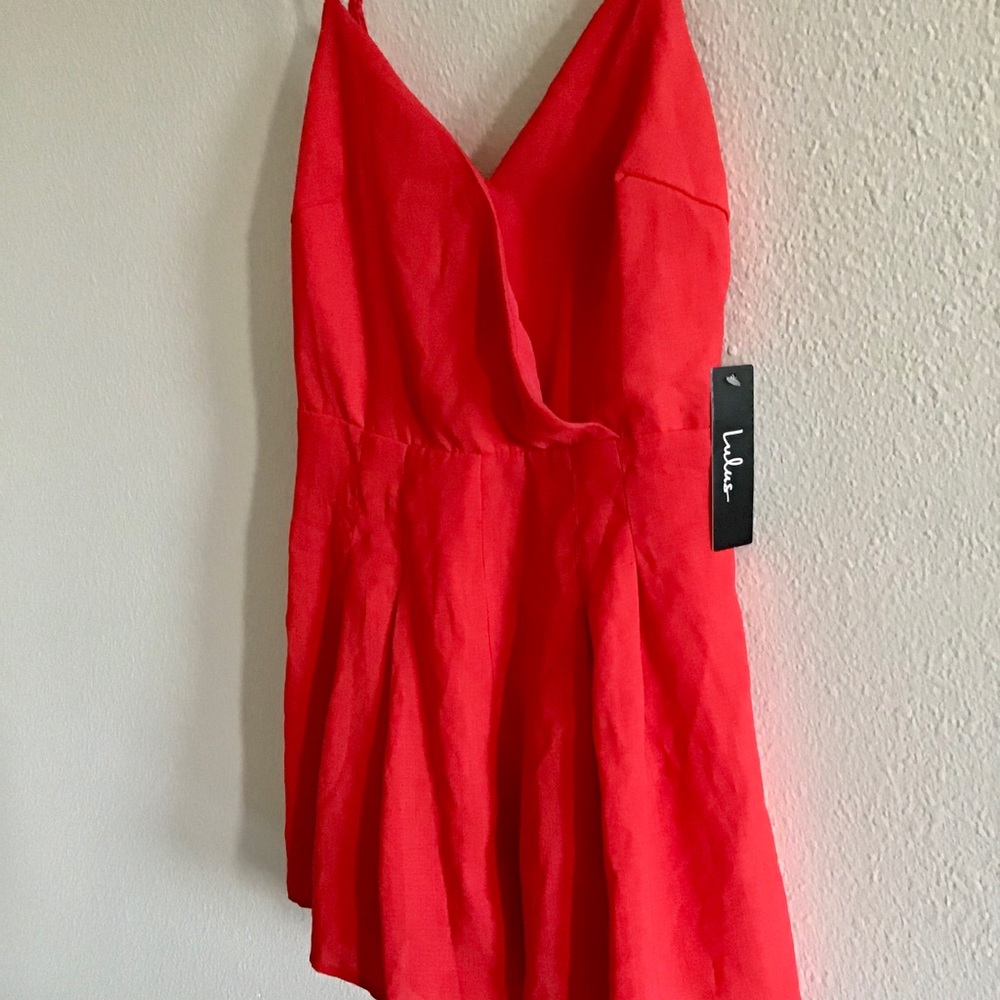 Red Lulus romper - Picture 2 of 4